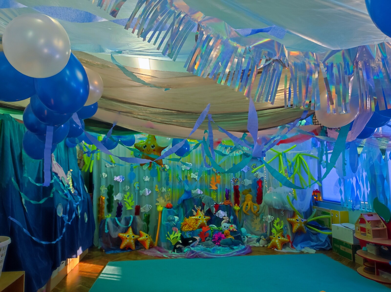 dekoracja sali na bal karnawałowy - podwodny świat